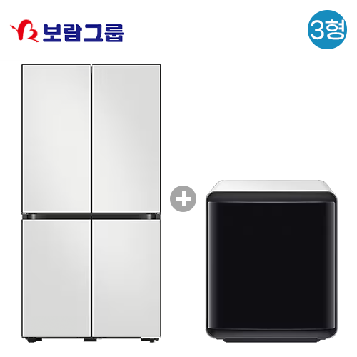[보람상조] 삼성전자 비스포크 4도어 875L 냉장고 + 삼성 비스포크 큐브 25L 냉장고
