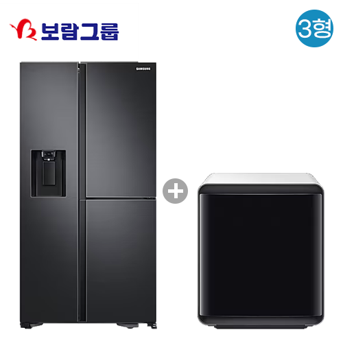 [보람상조] 삼성전자 양문형 정수기 875L 냉장고 + 삼성 비스포크 큐브 25L 냉장고