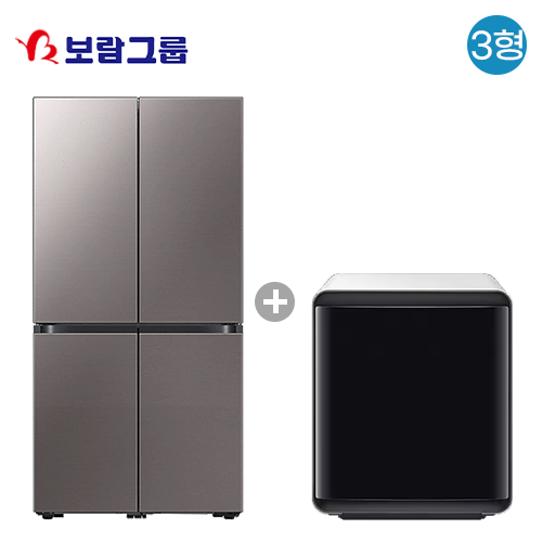 [보람상조] 삼성전자 비스포크 4도어 875L 냉장고 + 삼성 비스포크 큐브 25L 냉장고